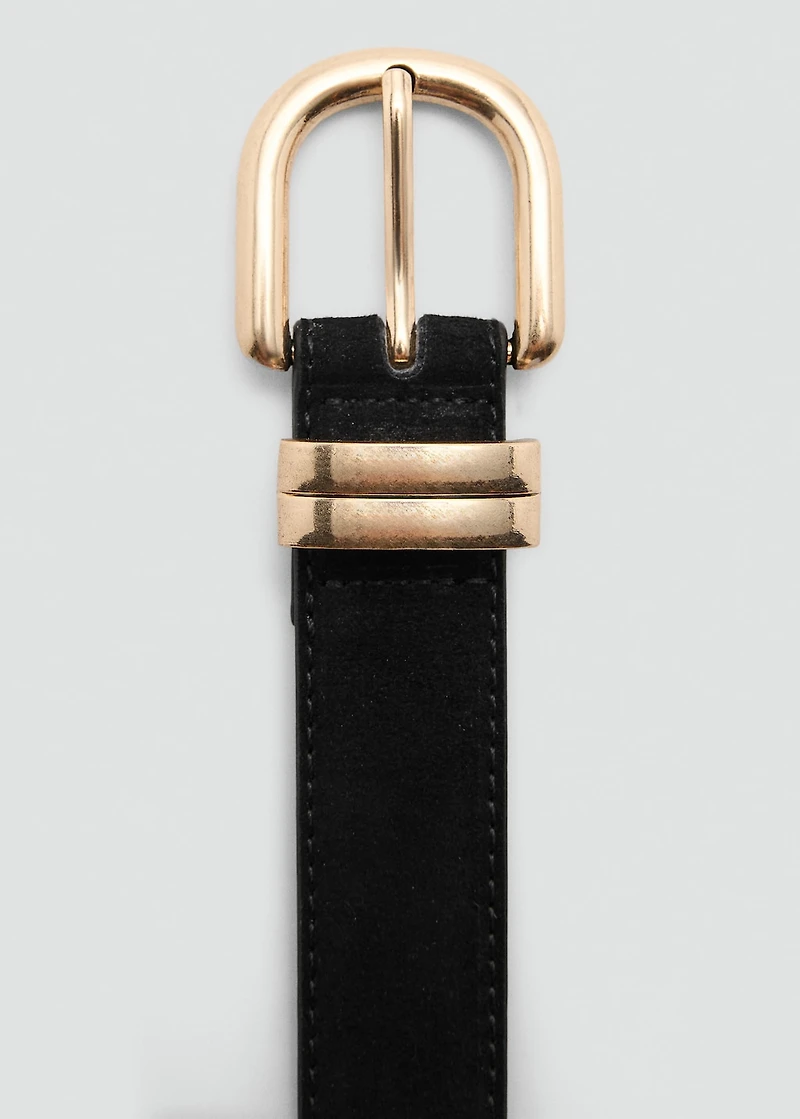 Suede leather belt