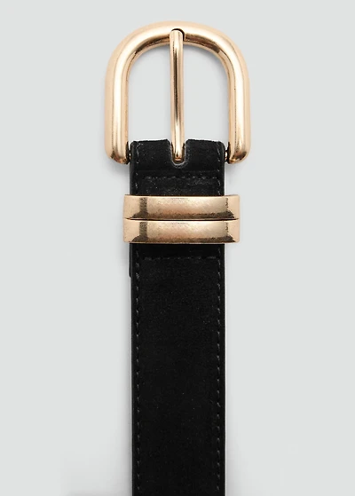 Suede leather belt