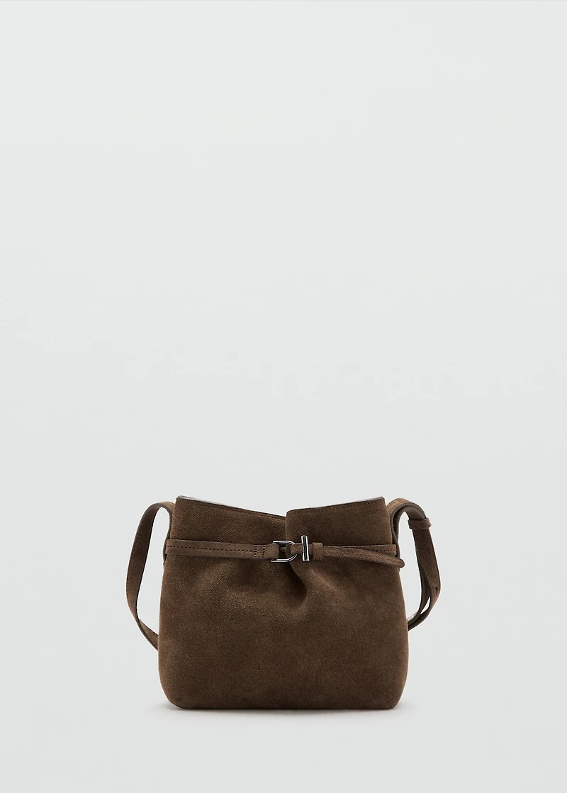 Suede shoulder bag