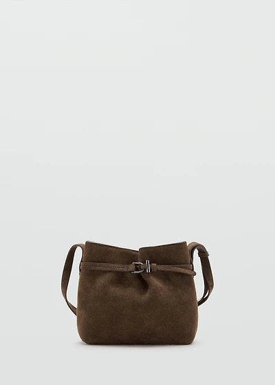 Suede shoulder bag