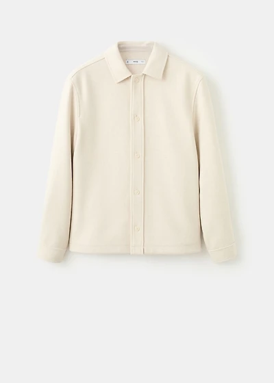Wool overshirt with buttons