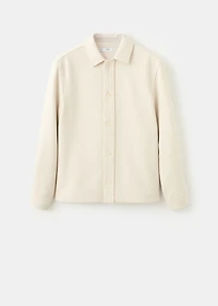 Wool overshirt with buttons