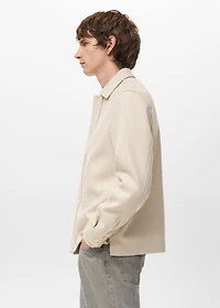 Wool overshirt with buttons