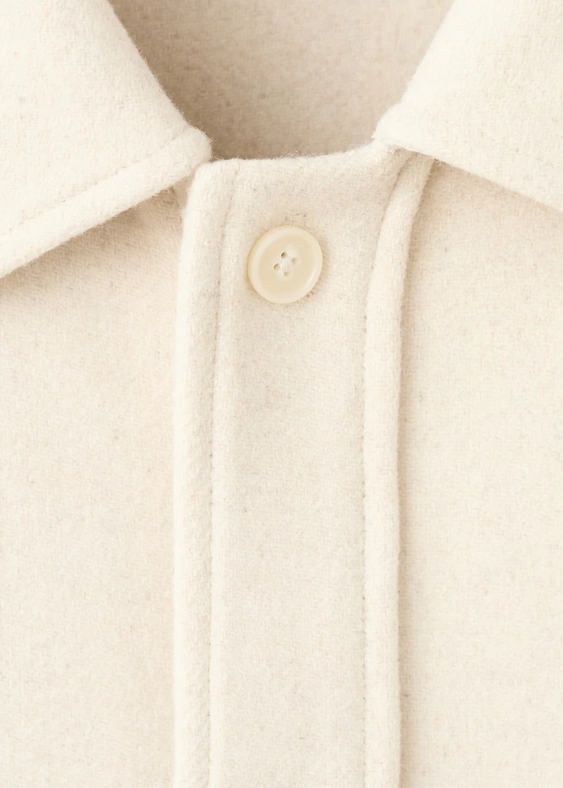 Wool overshirt with buttons