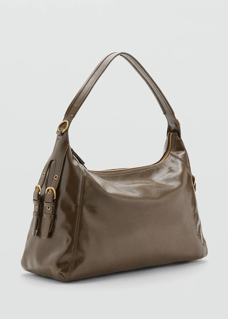 Shoulder bag with buckles detail