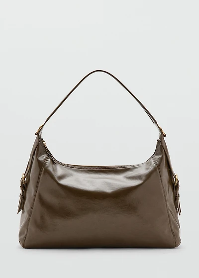 Shoulder bag with buckles detail