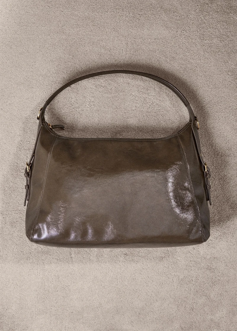 Shoulder bag with buckles detail