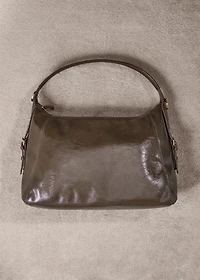 Shoulder bag with buckles detail