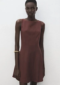 Lyocell dress with stitching