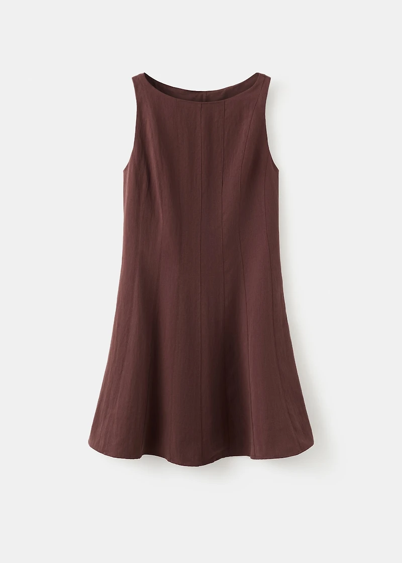 Lyocell dress with stitching