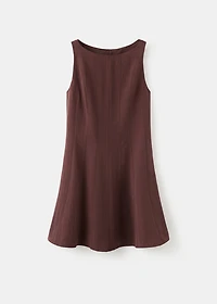 Lyocell dress with stitching