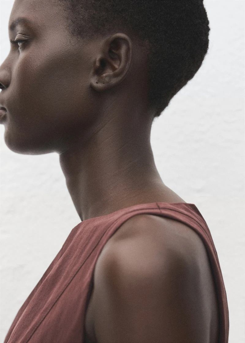 Lyocell dress with stitching