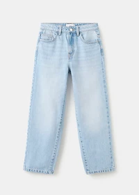 Mid-rise straight jeans