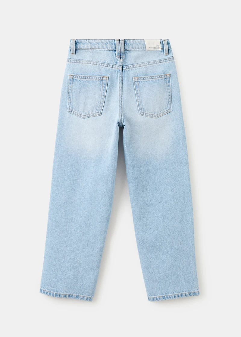 Mid-rise straight jeans