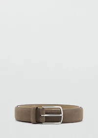 Thin suede leather belt