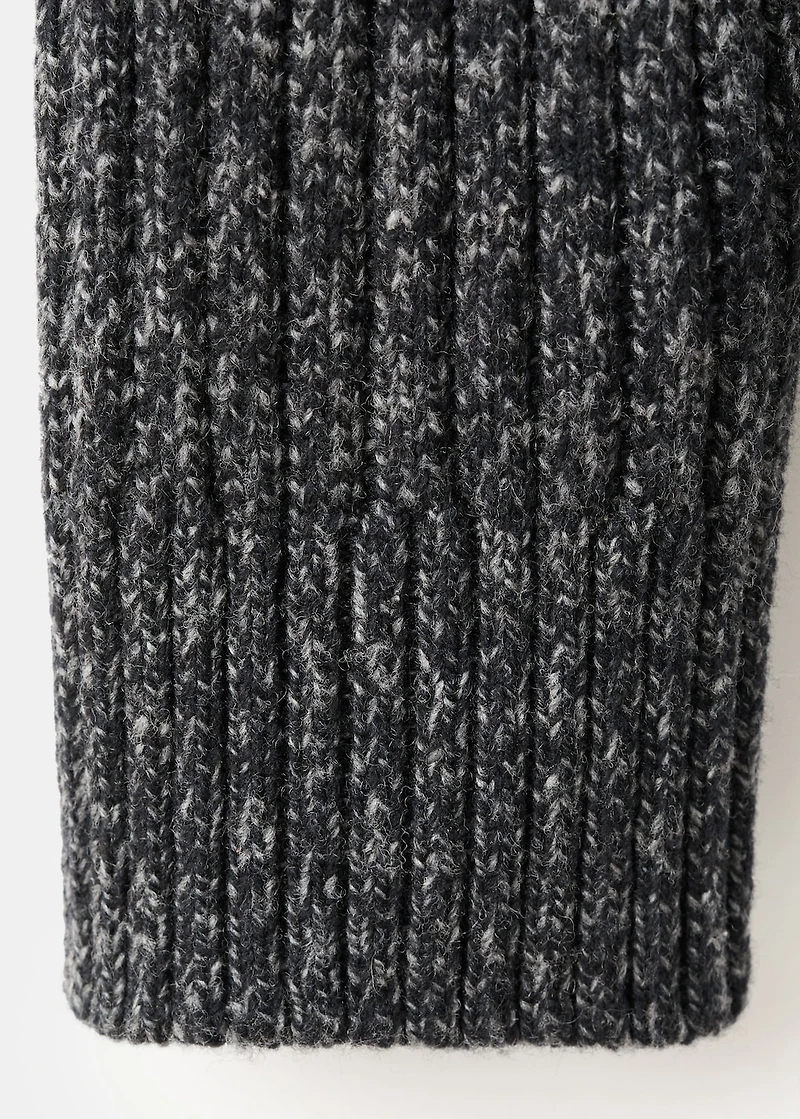 Wool-blend sweater with zipper