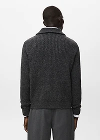 Wool-blend sweater with zipper