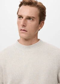 Structured wool-blend knitted sweater