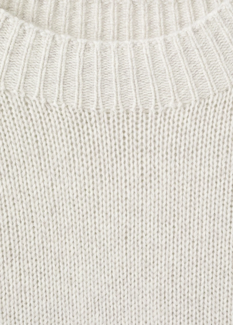 Structured wool-blend knitted sweater