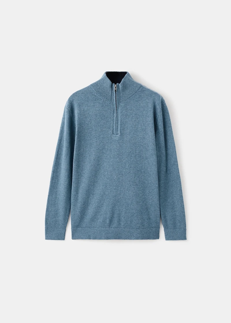 Zip neck jumper