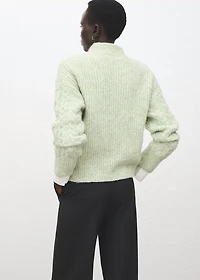 Braided sweater with perkins neck