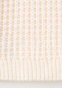 Knit sweater with lace pattern