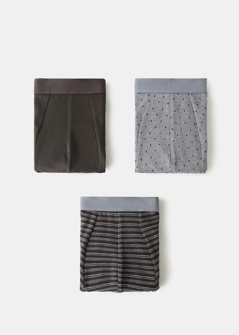 Pack of 3 cotton combination briefs