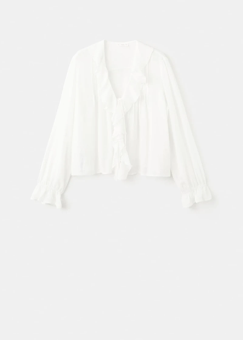 Fluid ruffled blouse