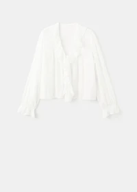 Fluid ruffled blouse
