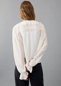 Fluid ruffled blouse