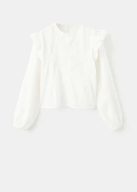 Ruffled plumeti blouse