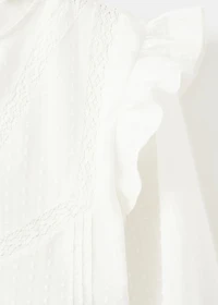 Ruffled plumeti blouse