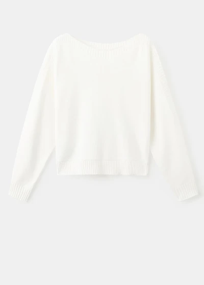 Knitted sweater with cut-out