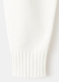 Knitted sweater with cut-out