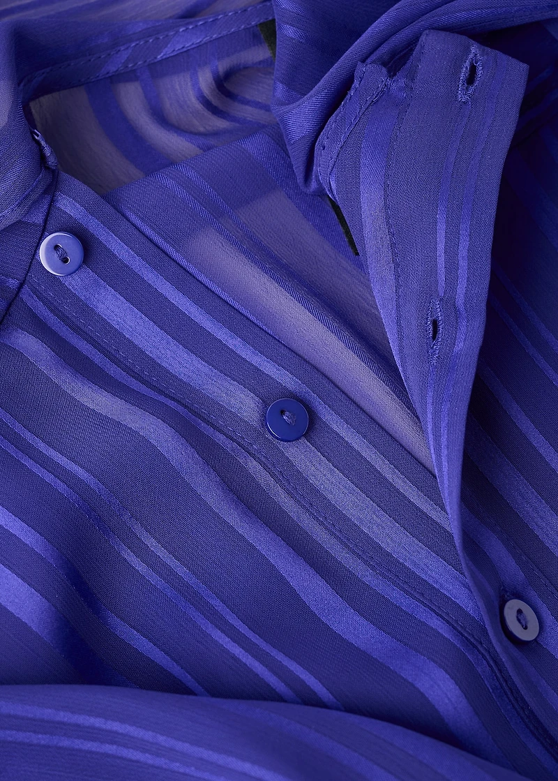 Striped blouse with scarf