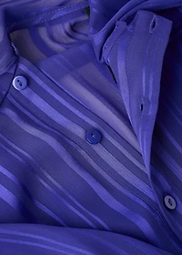 Striped blouse with scarf