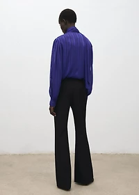 Striped blouse with scarf