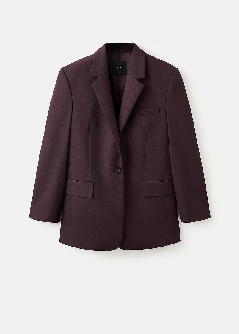 Straight suit jacket with lapel pockets