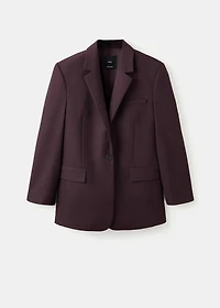 Straight suit jacket with lapel pockets