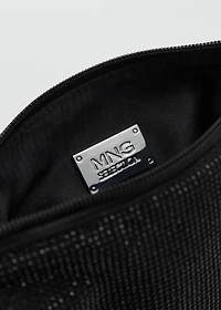 Handbag with rhinestones