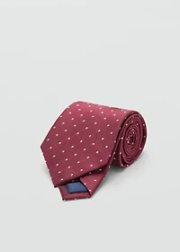 Polka-dot silk tie