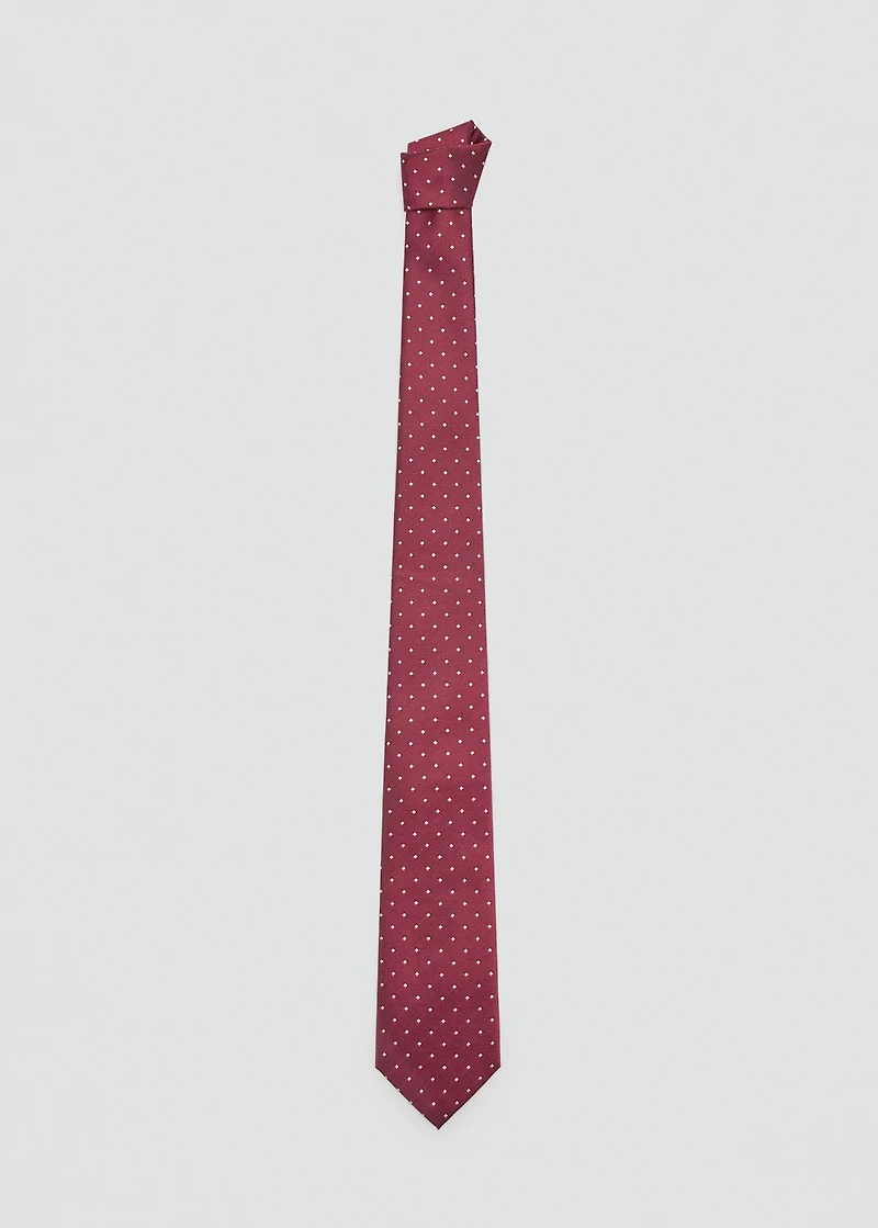 Polka-dot silk tie