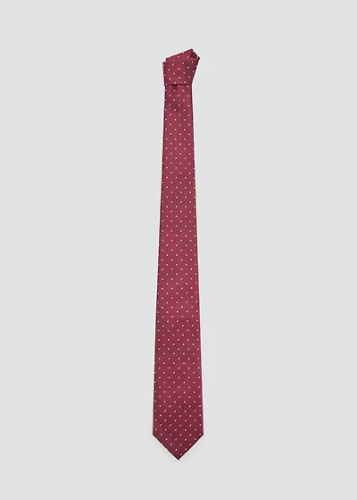 Polka-dot silk tie