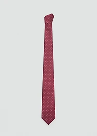 Polka-dot silk tie