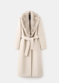 Manteco wool coat with fur collar