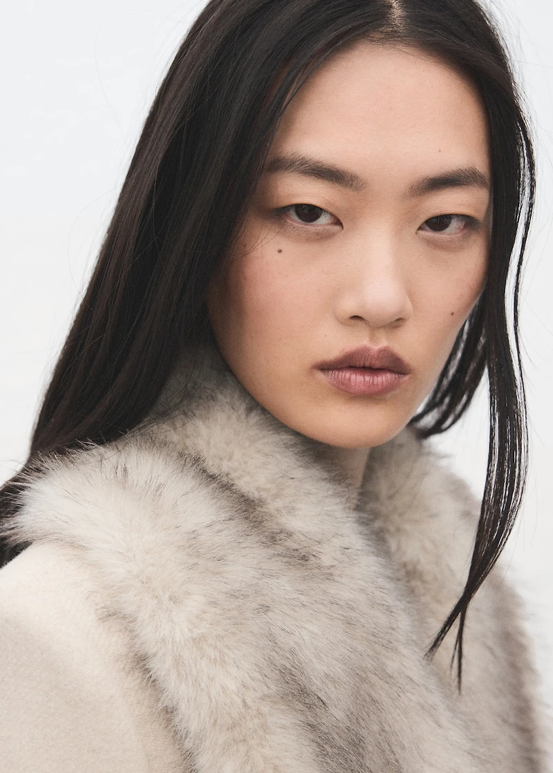 Manteco wool coat with fur collar