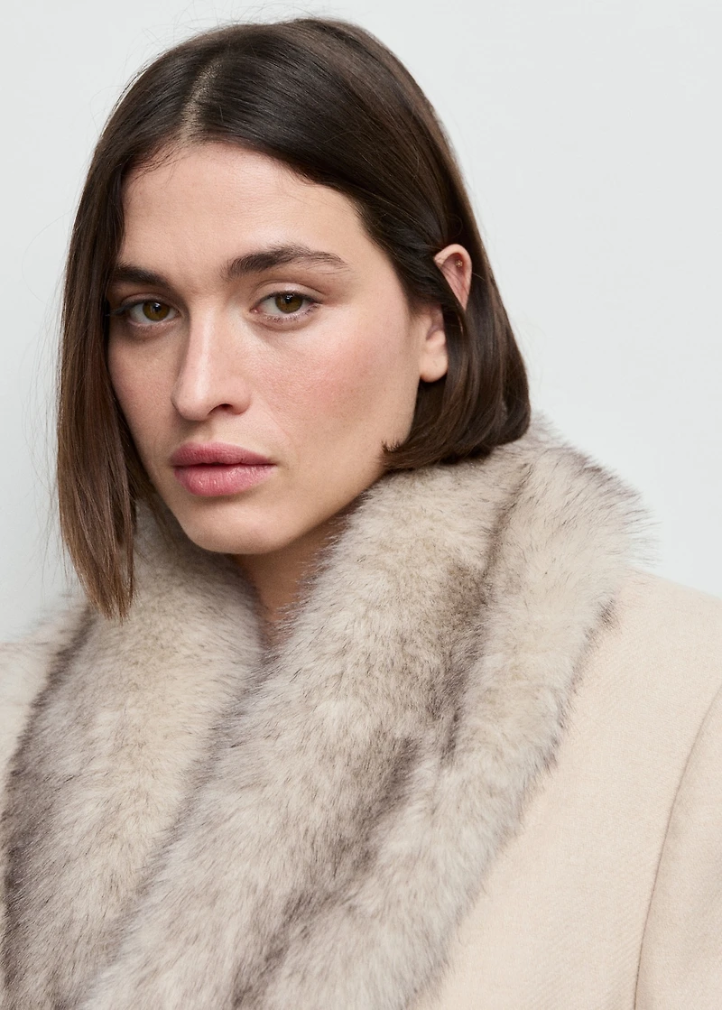 Manteco wool coat with fur collar