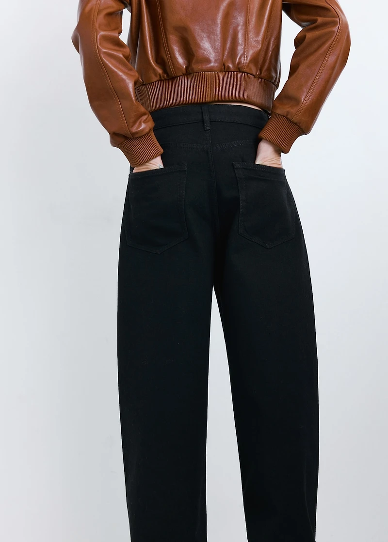 Mid-rise balloon jeans