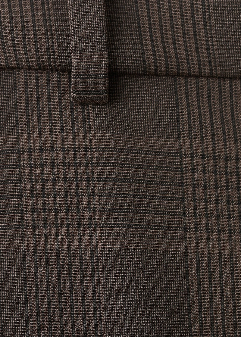 Check suit trousers