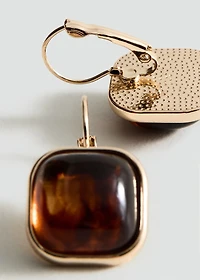 Square resin earrings